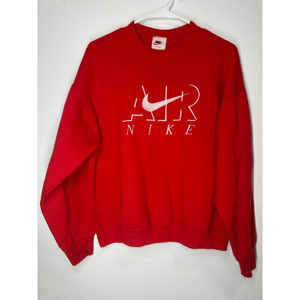 Vintage Nike Sweatshirt Sweater Crewneck Air Center Swoosh White Tag Size‎ Large
